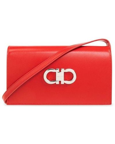 Ferragamo 'flat' Shoulder Bag, - Red