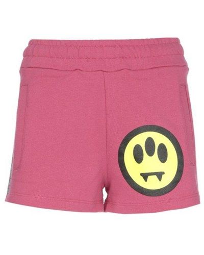 Barrow Logo Printed Elasticated-waist Shorts - Pink