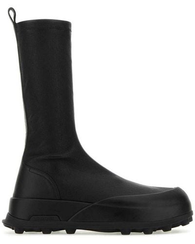 Jil Sander Slip-on Platform Boots - Black