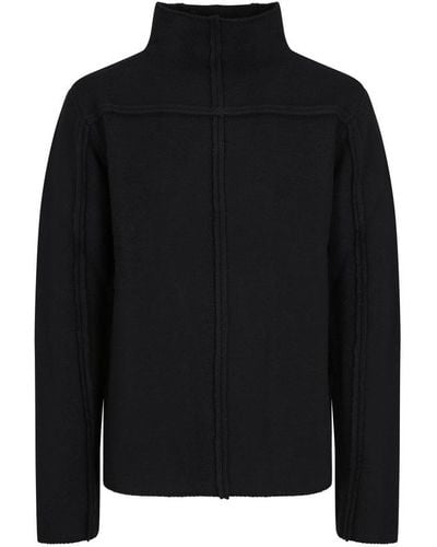 Thom Krom Exposed-seam High-neck Knitted Sweater - Black