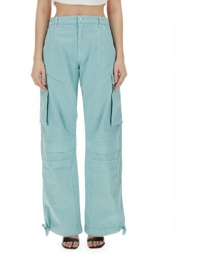 Moschino Jeans Logo Patch Cargo Trousers - Blue