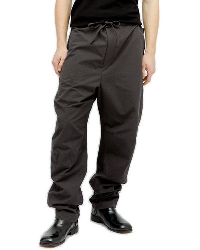 Lemaire Drawstring Maxi Military Trousers - Black