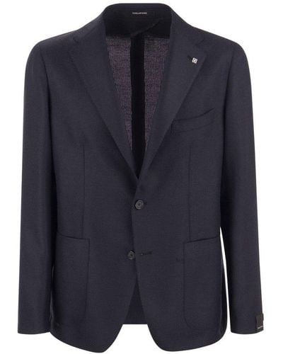 Tagliatore Patch-pocketed Single-breasted Blazer - Blue