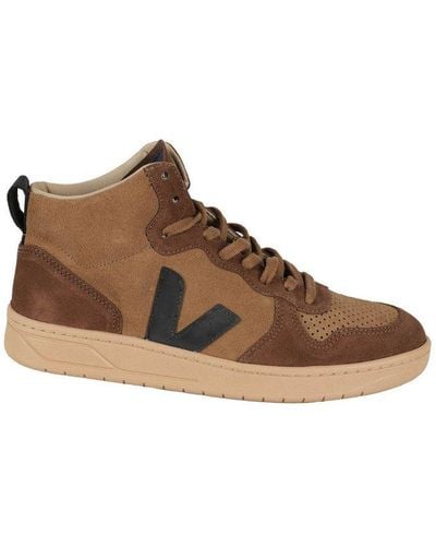Veja V-15 Suede Sneakers - Brown