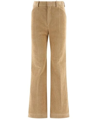 Chloé High-waisted Tailored Trousers - Natural