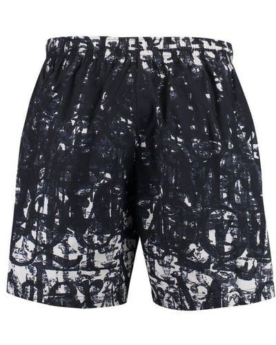 Alexander McQueen Printed Swim Shorts - Blue