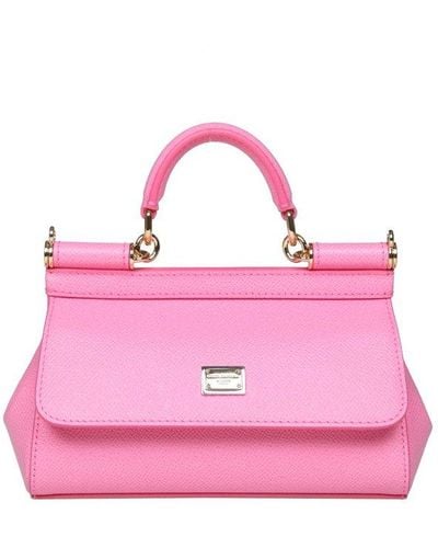 Dolce & Gabbana Sicily Small Leather Bag - Pink