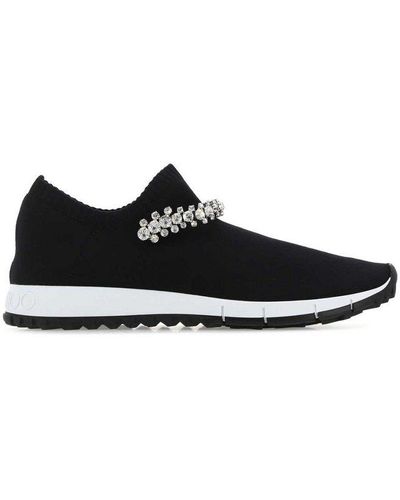 Jimmy Choo Embellished Low-top Sneakers - Black