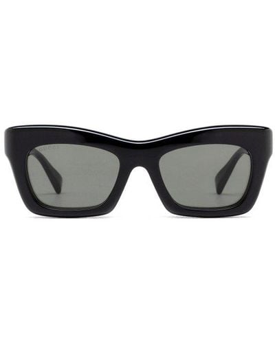 Gucci Specialized Fit Rectangular Sunglasses - Grey