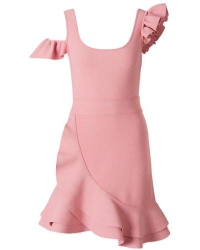 Alexander McQueen Mini Ruffle Dress - Pink