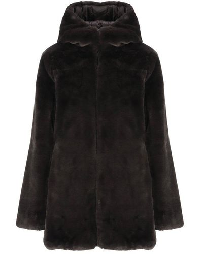 Save The Duck Reversible Hooded Coat - Black