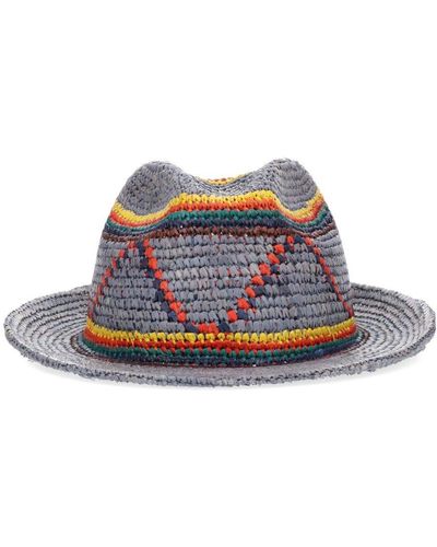 Paul Smith Woven Flat Brim Hat - Multicolour