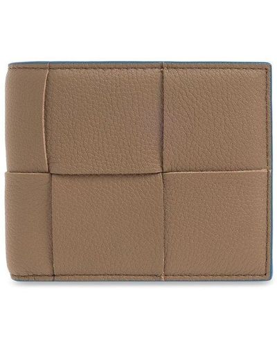 Bottega Veneta Leather Folding Wallet - Brown