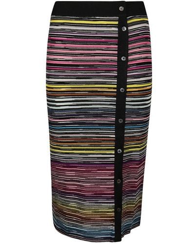 Missoni Striped Knitted Midi Skirt - Multicolor