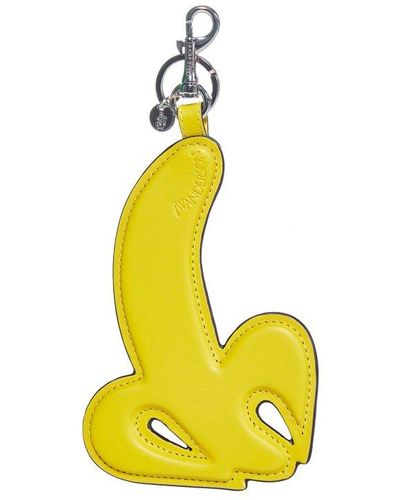 JW Anderson Logo Embossed Banana Keyring - Yellow