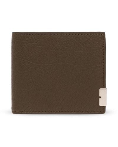 Burberry Leather Wallet, - Brown