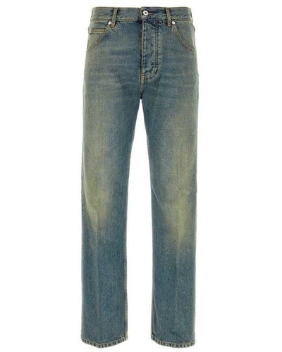 Ferragamo Mid Rise Slim Fit Jeans - Blue