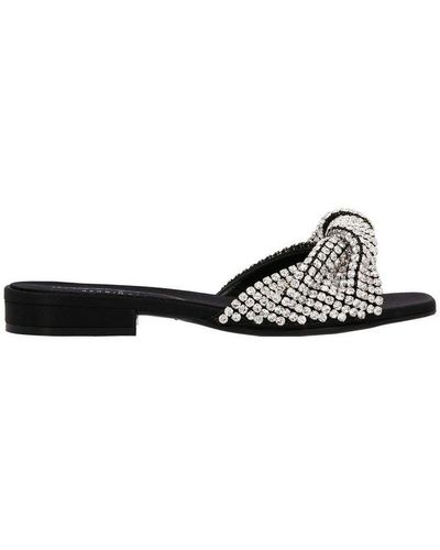 Sergio Rossi Embellished Slip-on Sandals - Black