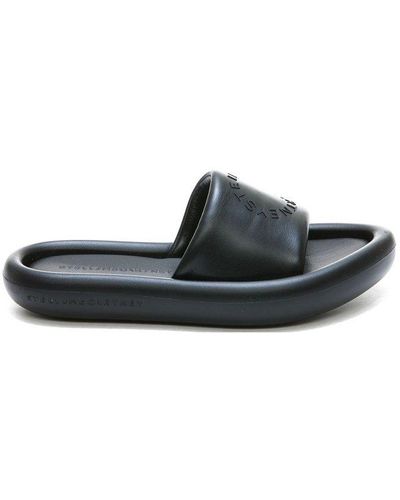 Stella McCartney logo tape platform sandals - Black, £360.00