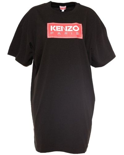 KENZO Paris Midi T-shirt Dress - Black