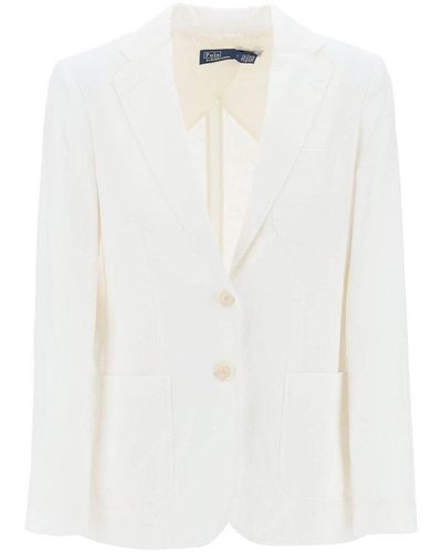 Polo Ralph Lauren Single-breasted Tailored Blazer - White
