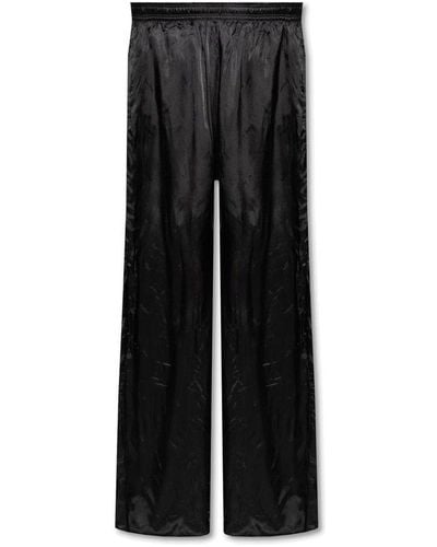 Vetements Straight-leg Elastic Waist Trousers - Black