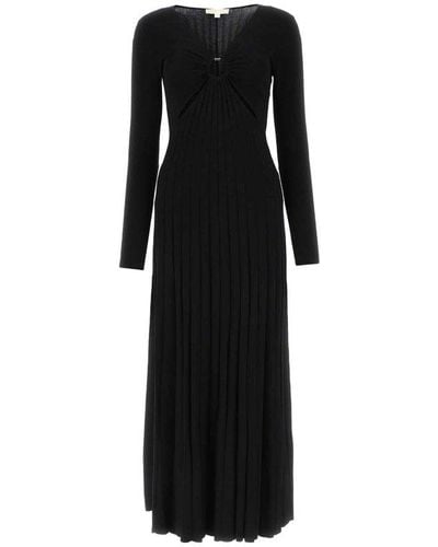 MICHAEL Michael Kors Stretch Knit Ring Maxi Dress - Black