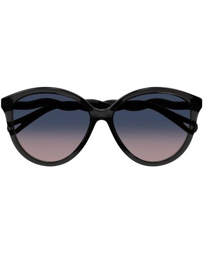 Chloé Square Round Framed Sunglasses - Black