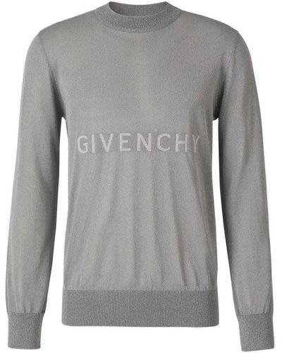 Givenchy Reflective Logo Jumper - Grey