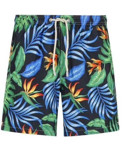 Mc2 Saint Barth All-over Printed Drawstring Swim Shorts - Blue
