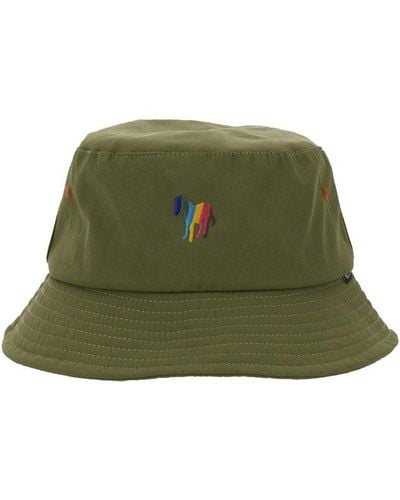 PS by Paul Smith Zebra Embroidered Bucket Hat - Green