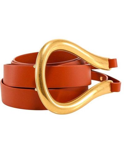Bottega Veneta Double Strap Belt - Orange