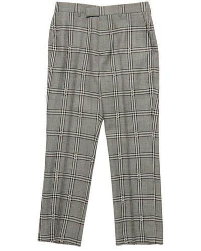 Gucci Horsebit Check Tailored Trousers - Grey