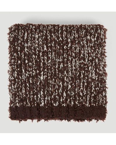 Acne Studios All-over Tufted Motif Knitted Scarf - Black