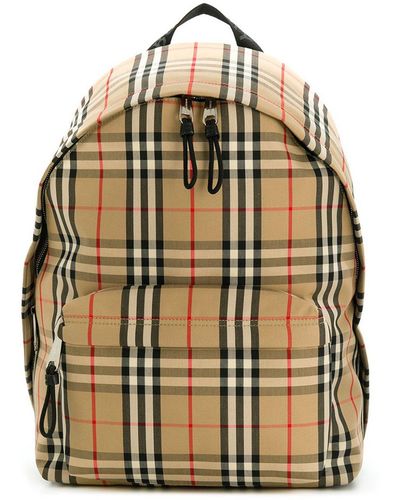 Burberry Vintage Check Nylon Backpack - Brown