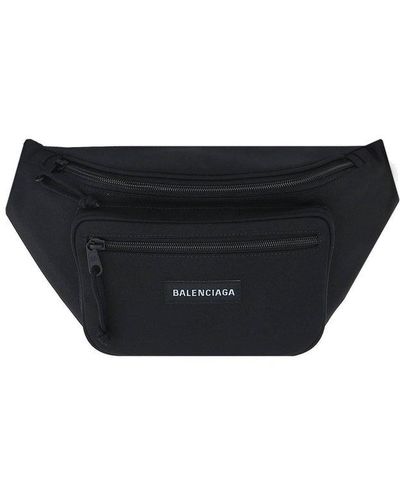 Balenciaga Logo Patch Belt Bag - Black