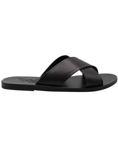 Ancient Greek Sandals Thais Slip-on Slides - Black