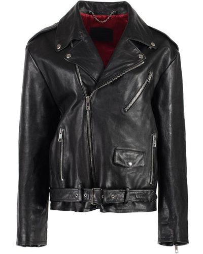 Gucci Black Oversize Leather Jacket