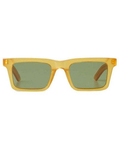 Retrosuperfuture 1968 Rectangular Frame Sereno Sunglasses - Yellow
