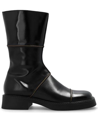 Miista Dahlia Square-toe Ankle Boots - Black