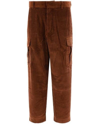 KENZO Corduroy Cargo Trousers - Brown