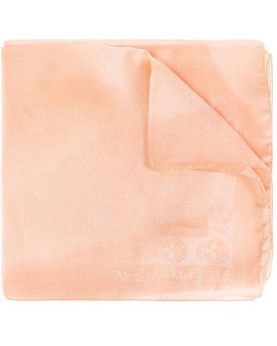 Alexander McQueen Silk Scarf, - Pink