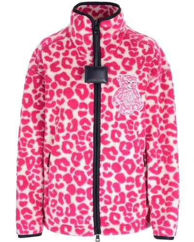 Moncler Genius Moncler X Jw Anderson Allover Printed Zipped Cardigan - Pink