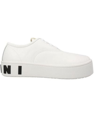 Marni Maxi Logo-detail Low-top Sneakers - White