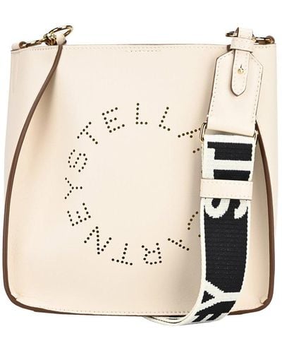 Stella McCartney Logo Mini Crossbody Bag - Natural