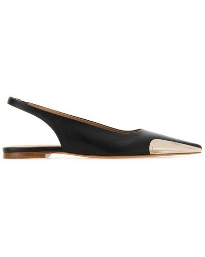 Off-White c/o Virgil Abloh Allenframe Pointed Toe Slingback Ballerina Shoes - Black