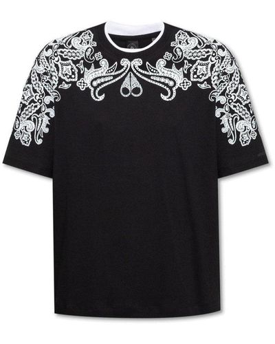 Moose Knuckles Bandana Printed Crewneck T-shirt - Black