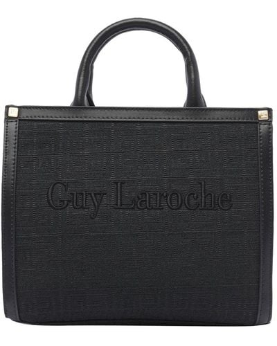 Guy Laroche Logo Embroidered Tote Bag - Black