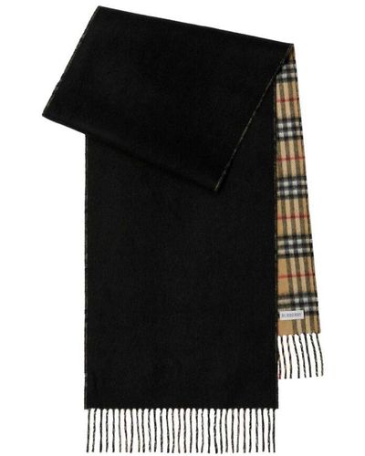 Burberry Reversible Chequered Scarf - Black