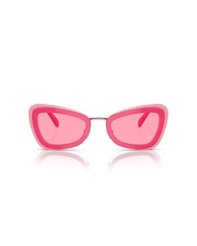 Swarovski Cat-eye Frame Sunglasses - Pink